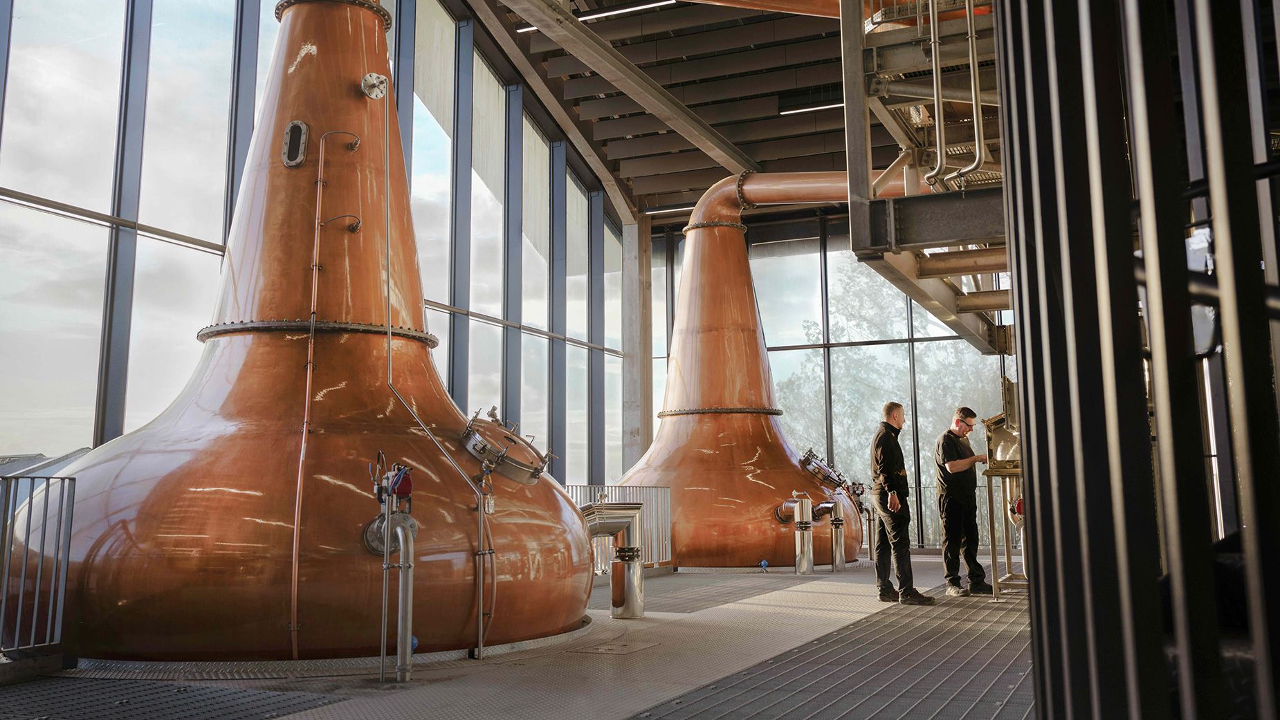Port Ellen Distillery workers demonstrating precision required for Scotland's finest whiskies